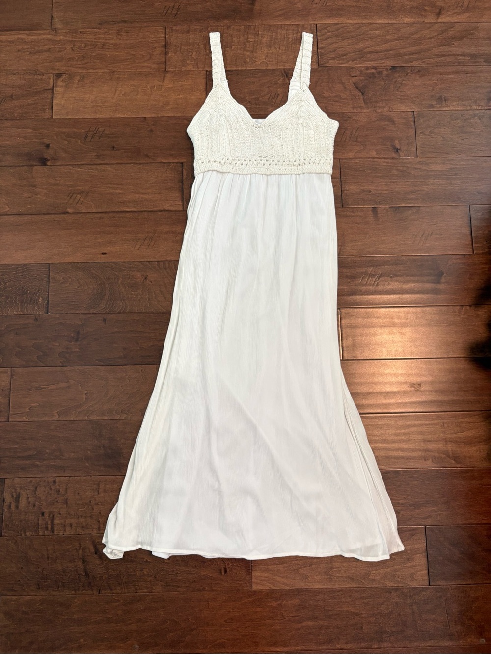 Sincerely Jules Cream Smocked Strap Dress NWOT